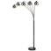 Nero Antiqued Silver 5-Light Arc Floor Lamp