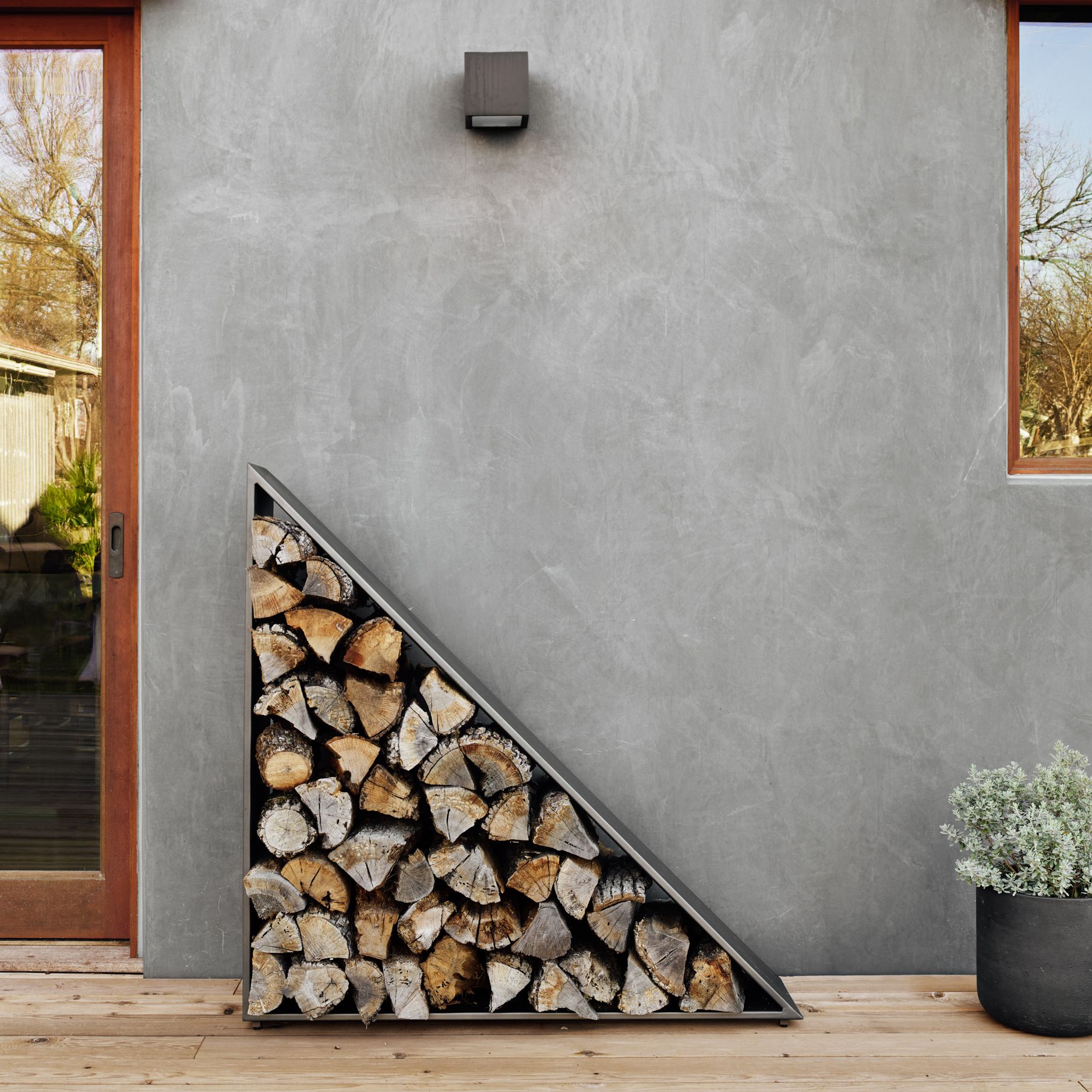 Large outdoor firewood discount rack