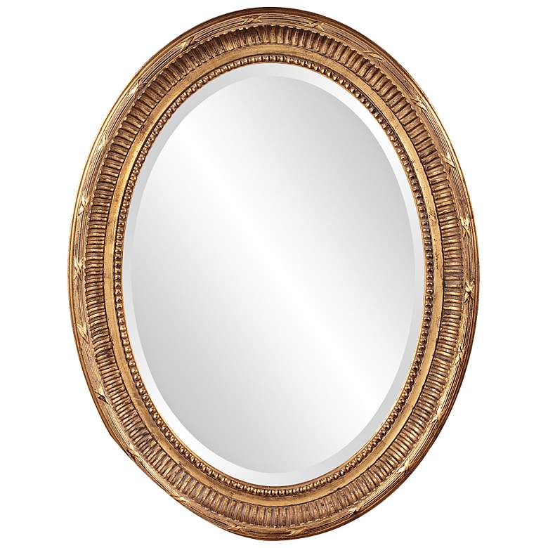 Image 1 Nero Gold 26" x 34" Oval Wall Mirror by Howard Elliot