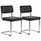 Nessa Gray Corduroy Accent Chairs Set of 2
