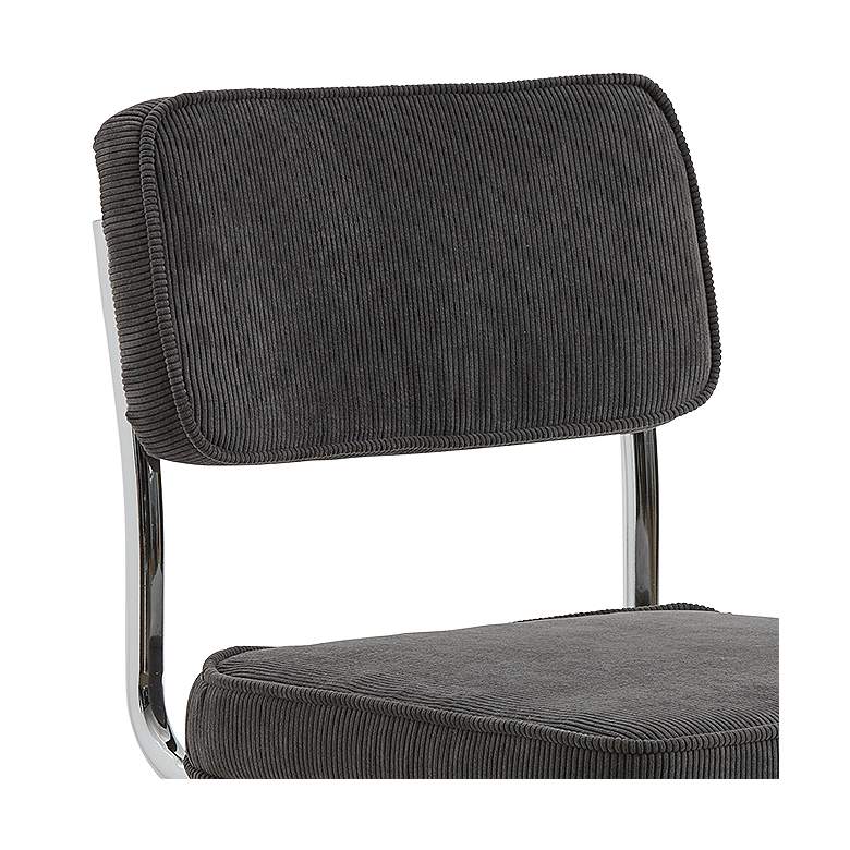 Image 2 Nessa Gray Corduroy Accent Chairs Set of 2 more views