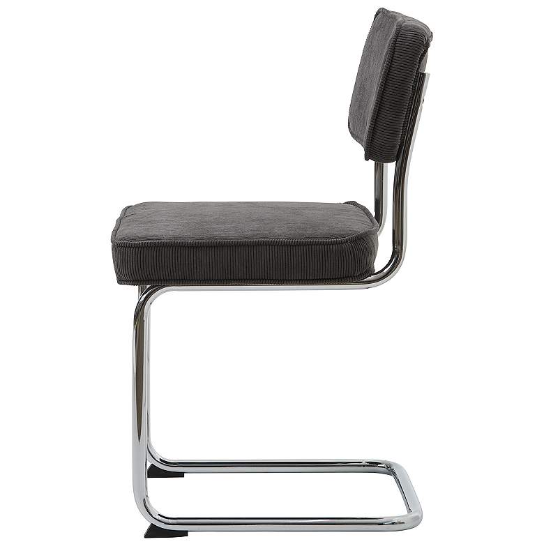 Image 3 Nessa Gray Corduroy Accent Chairs Set of 2 more views
