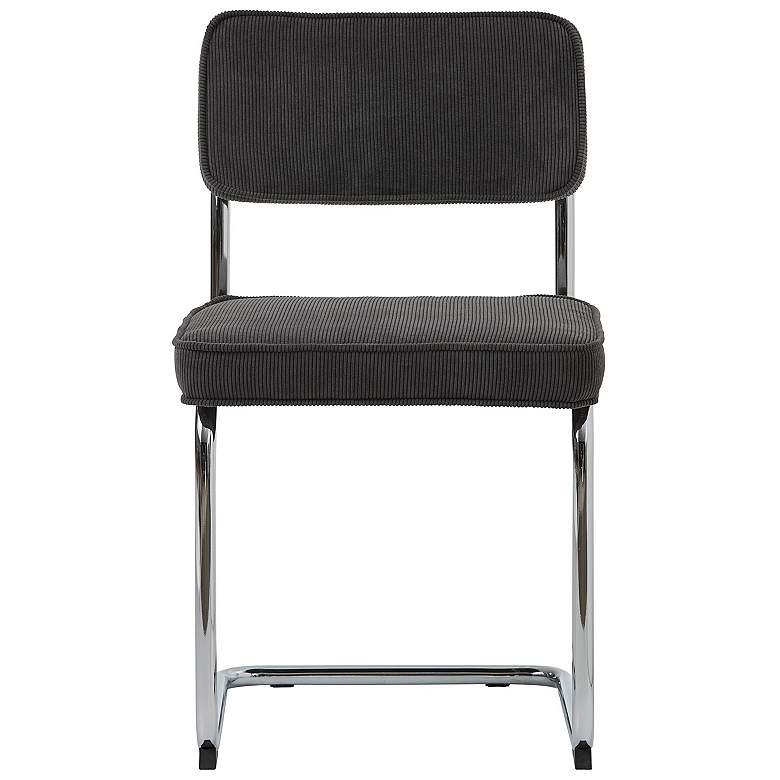 Image 4 Nessa Gray Corduroy Accent Chairs Set of 2 more views