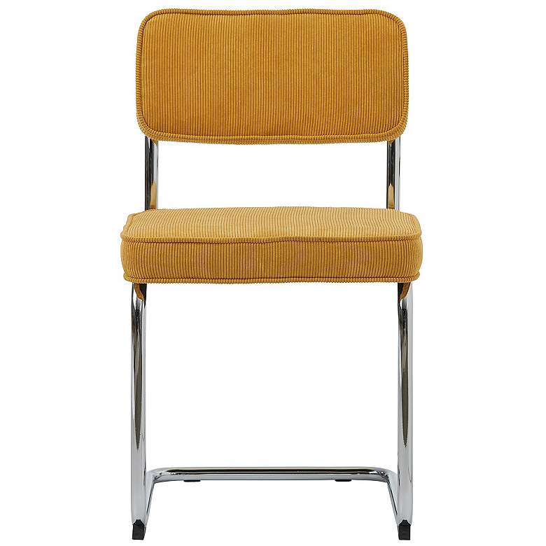Image 4 Nessa Yellow Corduroy Accent Chairs Set of 2 more views