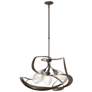 Nest 30.6" Wide Bronze Pendant With Clear Glass Shade