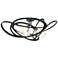 Nest 37.2" Wide Black Semi-Flush With Clear Glass Shade