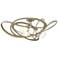 Nest 37.2" Wide Soft Gold Semi-Flush With Clear Glass Shade
