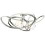 Nest 37.2" Wide Sterling Semi-Flush With Clear Glass Shade