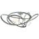Nest 37.2" Wide Vintage Platinum Semi-Flush With Clear Glass Shade
