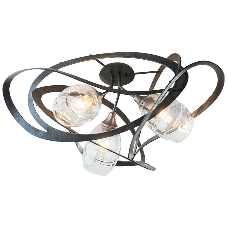 Image 1 Nest Semi-Flush - Dark Smoke Finish - Clear Glass
