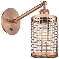 Nestbrook 12&quot;High Antique Copper Wall Sconce With Antique Copper Shade