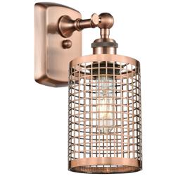 Nestbrook 13&quot;High Antique Copper Wall Sconce With Antique Copper Shade