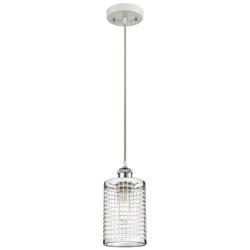 Nestbrook 4.75&quot;W White and Polished Chrome Corded Pendant