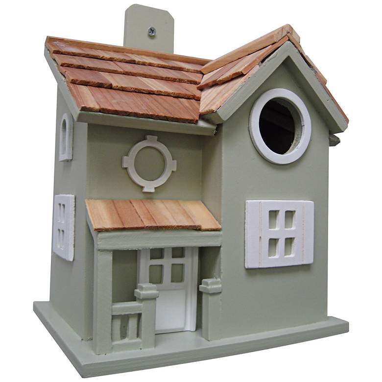 Image 1 Nestling Cottage Green Birdhouse