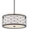 Neston 20" Wide Bronze Caged Drum 3-Light Pendant Light