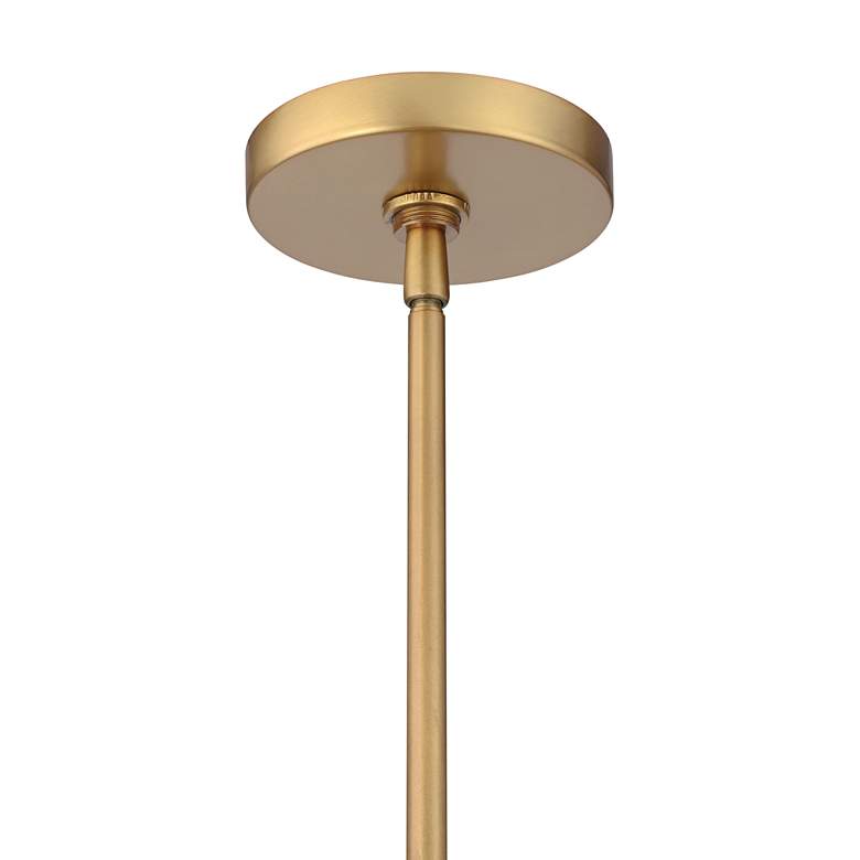 Image 5 Nestor 36" Wide Legacy Brass and Rattan Pendant Light more views