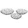 Nests of Steel Silver Leaf Decorative Bowls - Set of 3