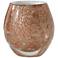 Net Copper Fragment 5 1/2" High Art Glass Metallic Vase