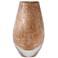 Net Copper Fragment 7 3/4" High Art Glass Metallic Vase