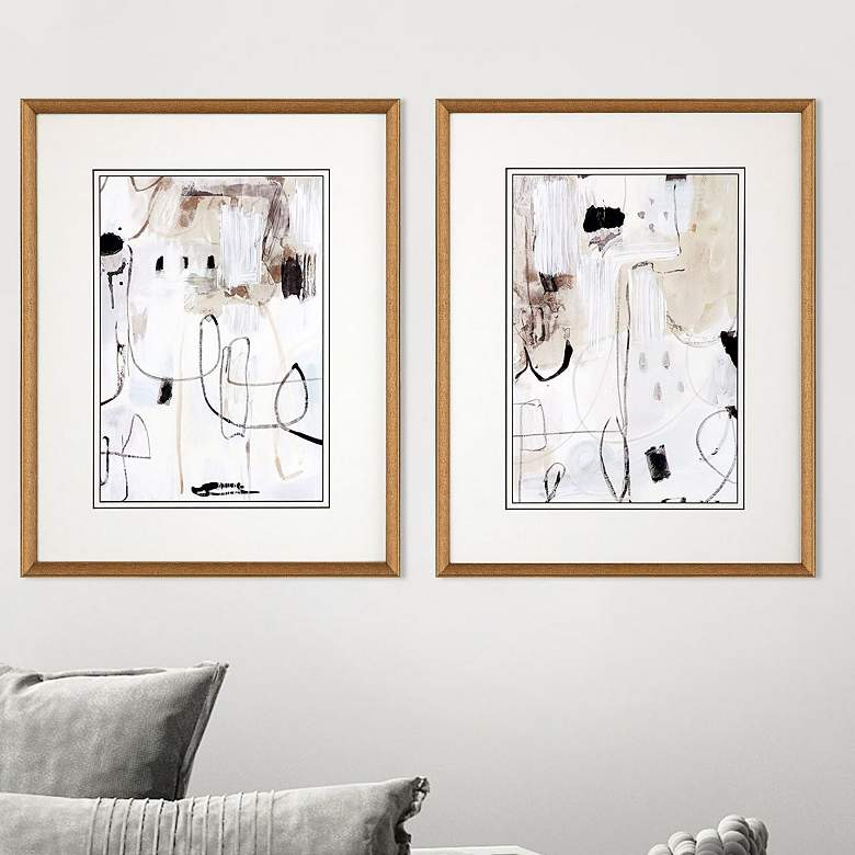 Image 2 Net Neutral 26" High Rectangular 2-Piece Framed Wall Art Set