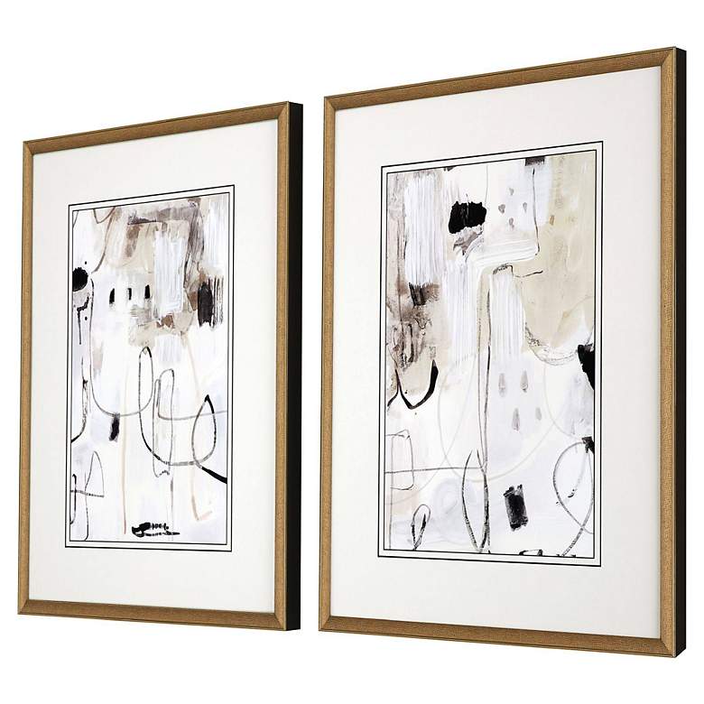 Image 5 Net Neutral 26" High Rectangular 2-Piece Framed Wall Art Set more views