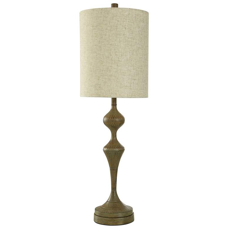 Image 1 Netted Roanoke 31.25 inch High Roanoke Brown Rustic Table Lamp