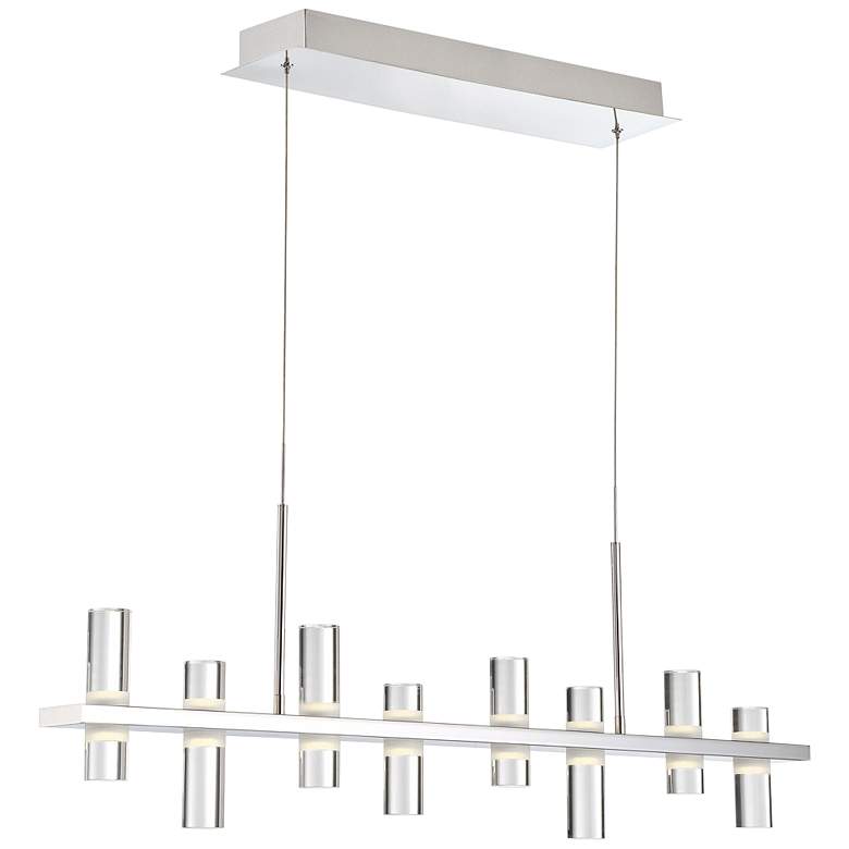 Image 2 Netto 41 1/2"W Chrome LED Kitchen Island Light Chandelier