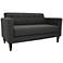 Netto 56 1/4" Wide Charcoal Woven Fabric Tufted Settee Sofa