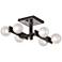 Network 15" Wide Bronze and Chrome 6-Light Ceiling Light