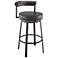 Neura 26 in. Swivel Barstool in Mocha Finish with Brown Faux Leather