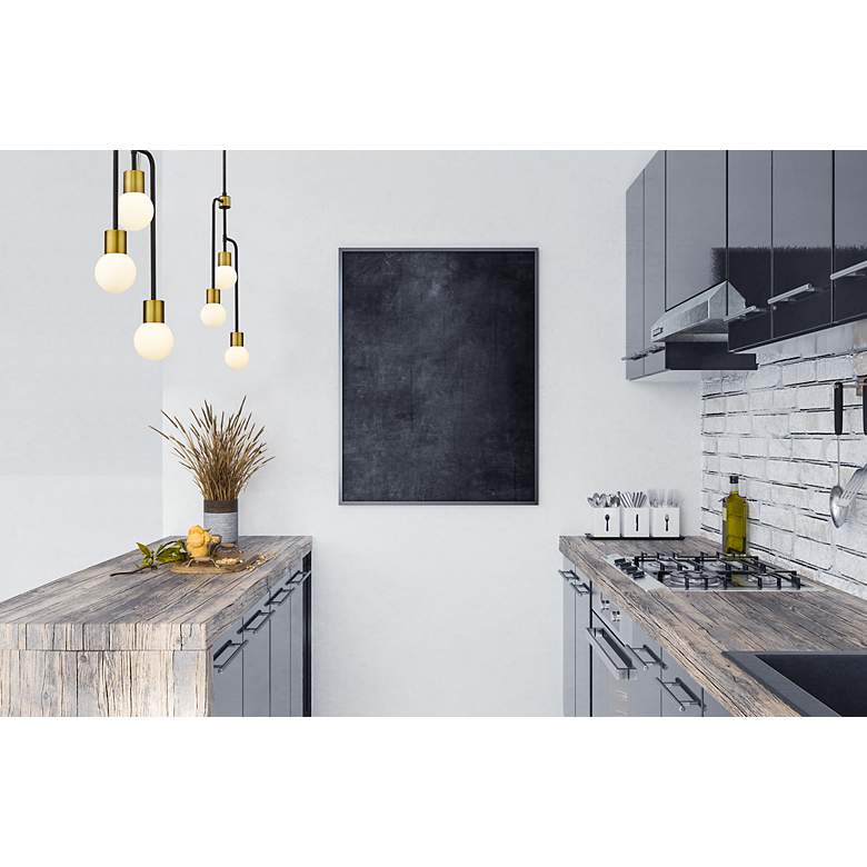 Image 6 Neutra 11 3/4"W Matte Black and Foundry Brass 3-Light Mini Chandelier more views
