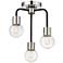 Neutra 14" Wide Polished Nickel 3-Light Ceiling Light