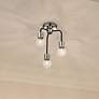 1_Neutra 14" Wide Polished Nickel 3-Light Ceiling Light