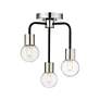 5_Neutra 14" Wide Polished Nickel 3-Light Ceiling Light more views