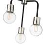 7_Neutra 14" Wide Polished Nickel 3-Light Ceiling Light more views