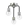 Neutra 14" Wide Polished Nickel 3-Light Ceiling Light