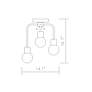 Neutra 14" Wide Polished Nickel 3-Light Ceiling Light