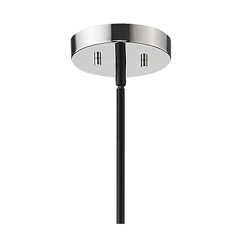 Image 3 Neutra 22 1/2" Wide Matte Black and Polished Nickel 7-Light Chandelier more views