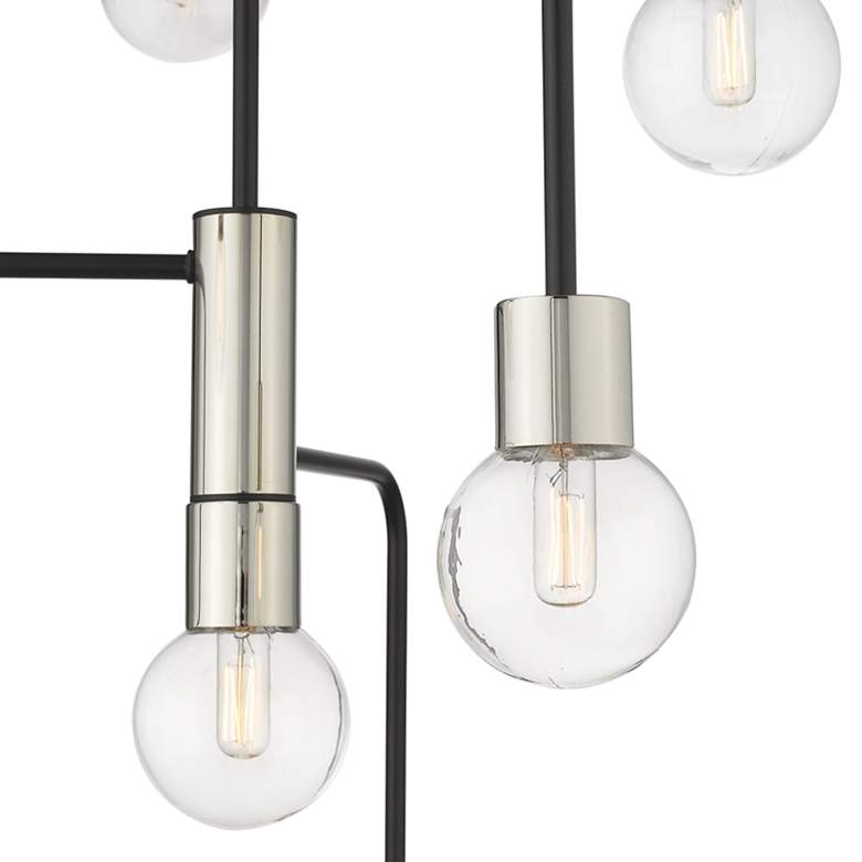 Image 4 Neutra 22 1/2" Wide Matte Black and Polished Nickel 7-Light Chandelier more views