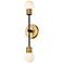 Neutra 25 1/2"H Foundry Brass and Black 2-Light Wall Sconce