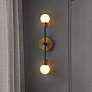1_Neutra 25 1/2"H Foundry Brass and Black 2-Light Wall Sconce