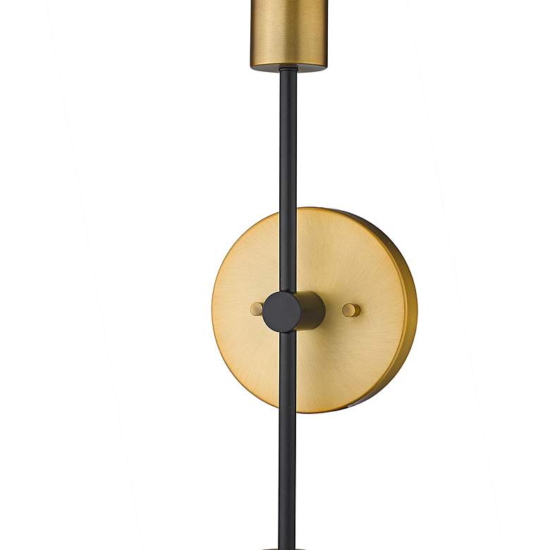 Image 4 Neutra 25 1/2"H Foundry Brass and Black 2-Light Wall Sconce more views