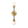 5_Neutra 25 1/2"H Foundry Brass and Black 2-Light Wall Sconce more views