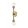 6_Neutra 25 1/2"H Foundry Brass and Black 2-Light Wall Sconce more views