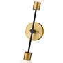 7_Neutra 25 1/2"H Foundry Brass and Black 2-Light Wall Sconce more views