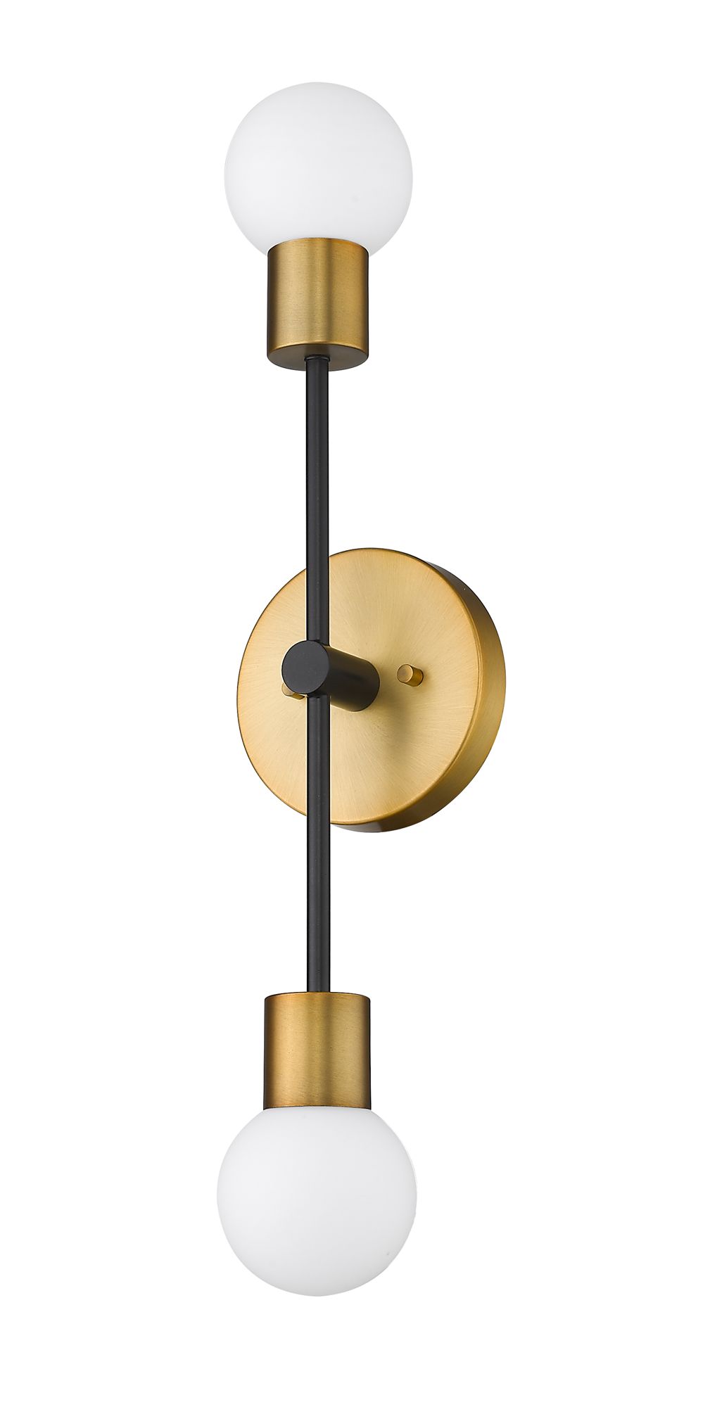 Neutra 25 1/2"H Foundry Brass and Black 2-Light Wall Sconce