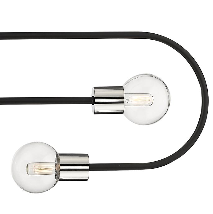 Image 3 Neutra 6"W Matte Black Polished Nickel 5-Light Kitchen Island Pendant more views