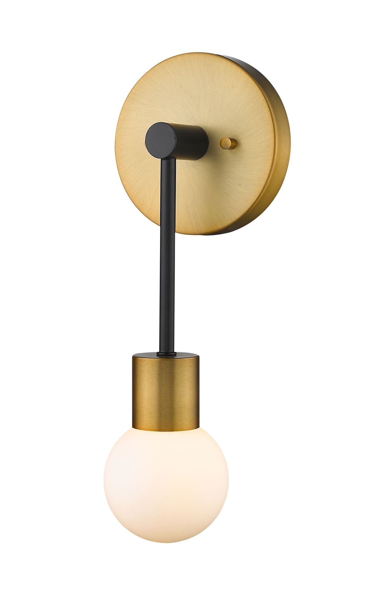 Image 6 Neutra by Z-Lite Matte Black + Foundry Brass 6 inch 1 Light Wall Sconce more views