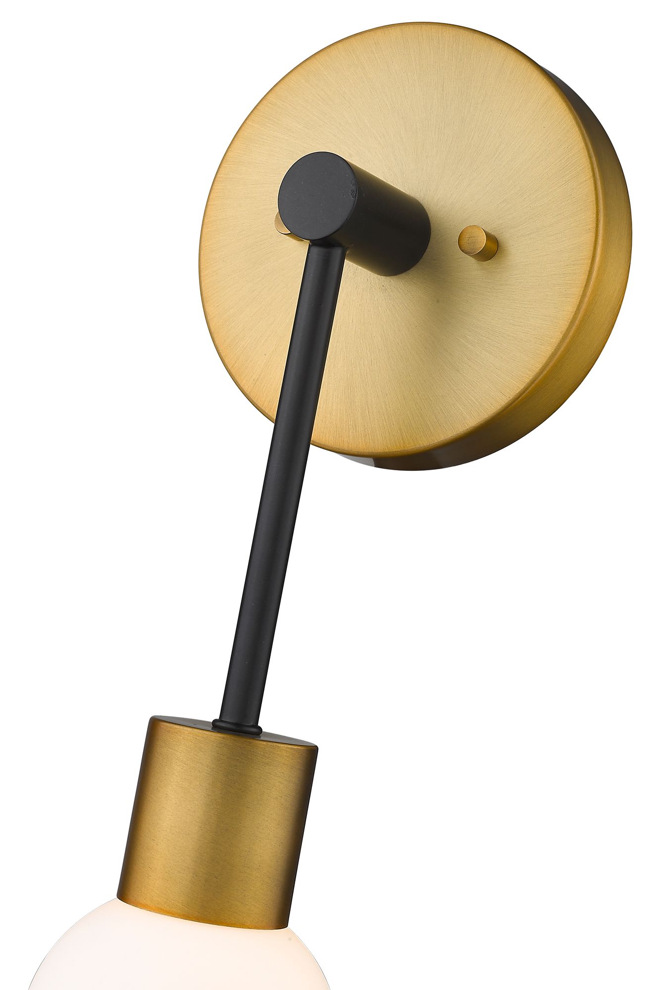 Image 7 Neutra by Z-Lite Matte Black + Foundry Brass 6 inch 1 Light Wall Sconce more views