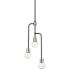 Neutra by Z-Lite Matte Black + Polished Nickel 3 Light Chandelier